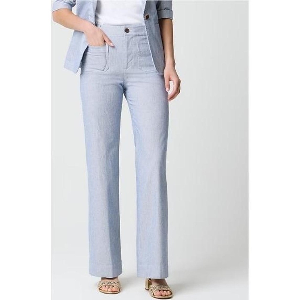 J. Crew High-rise patch-pocket wide-leg pant